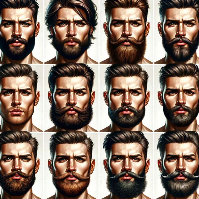 Variedade de estilos de barba no visagismo masculino